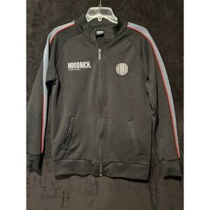 HOODRICH Track Jacket Full Zip Athletic Warm Up Black Gray‎ Red Small